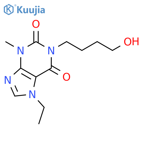 1H-Purine-2,6-dione, 7-ethyl-3,7-dihydro-1-(4-hydroxybutyl)-3-methyl- structure
