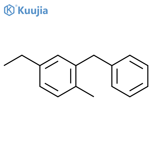 Benzene, 4-ethyl-1-methyl-2-(phenylmethyl)- structure