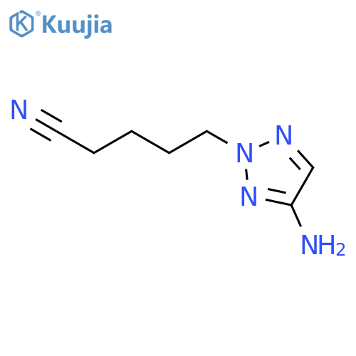 5-(4-amino-2H-1,2,3-triazol-2-yl)pentanenitrile structure