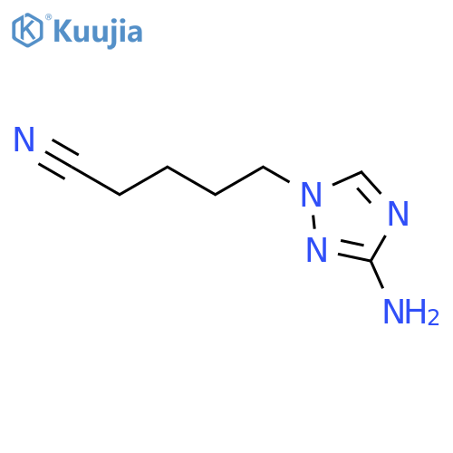 5-(3-amino-1H-1,2,4-triazol-1-yl)pentanenitrile structure