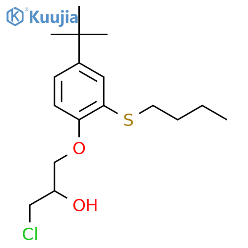 2-PROPANOL, 1-[2-(BUTYLTHIO)-4-(1,1-DIMETHYLETHYL)PHENOXY]-3-CHLORO- structure