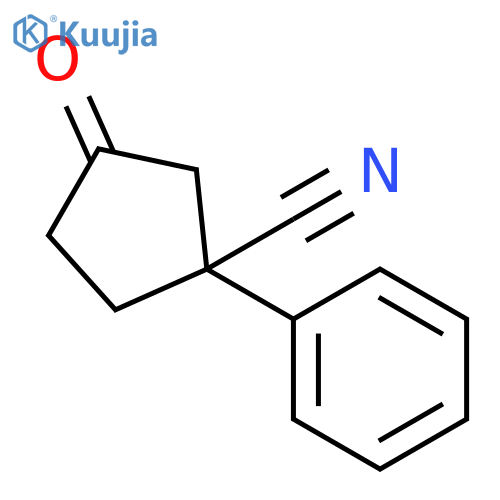 CYCLOPENTANECARBONITRILE, 3-OXO-1-PHENYL- structure