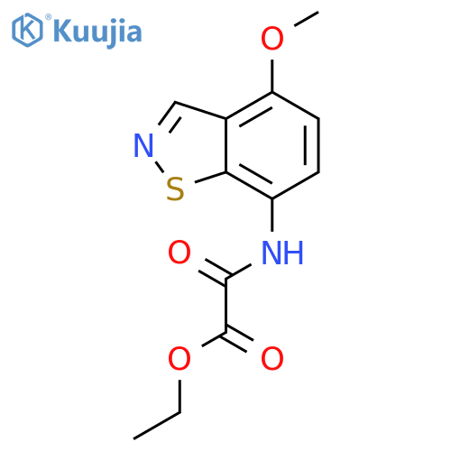 Acetic acid, [(4-methoxy-1,2-benzisothiazol-7-yl)amino]oxo-, ethyl ester structure