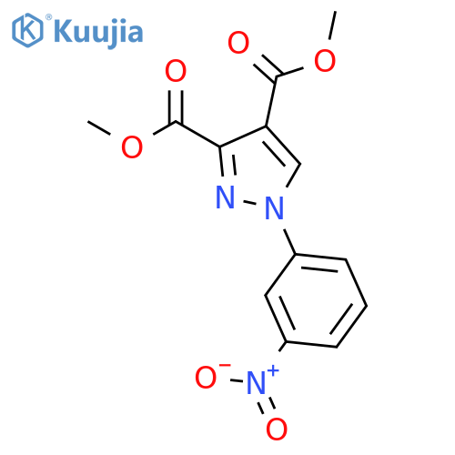 1H-Pyrazole-3,4-dicarboxylic acid, 1-(3-nitrophenyl)-, dimethyl ester structure