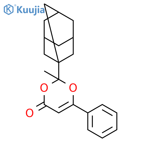 4H-1,3-DIOXIN-4-ONE, 2-METHYL-6-PHENYL-2-TRICYCLO[3.3.1.13,7]DEC-1-YL- structure