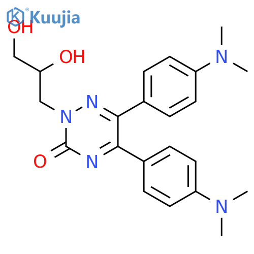 1,2,4-Triazin-3(2H)-one,2-(2,3-dihydroxypropyl)-5,6-bis[4-(dimethylamino)phenyl]- structure