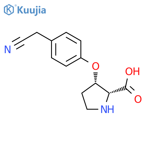 D-Proline, 3-[4-(cyanomethyl)phenoxy]-, (3S)-rel- structure
