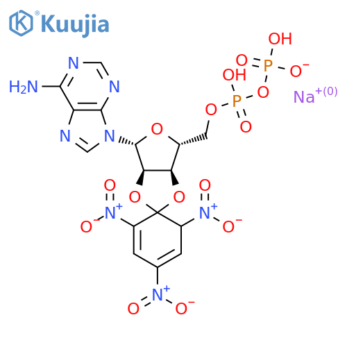 Sodium;[[(3aR,4R,6R,6aR)-4-(6-aminopurin-9-yl)-1',3',5'-trinitrospiro[3a,4,6,6a-tetrahydrofuro[3,4-d][1,3]dioxole-2,6'-cyclohexa-1,3-diene]-6-yl]methoxy-hydroxyphosphoryl] hydrogen phosphate structure