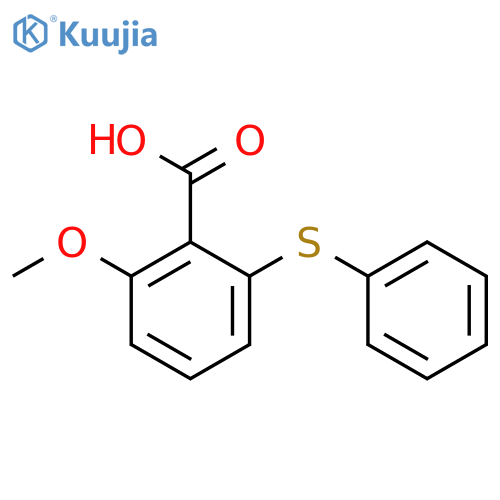 Benzoic acid,2-methoxy-6-(phenylthio)- structure