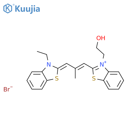 Benzothiazolium,2-[3-(3-ethyl-2(3H)-benzothiazolylidene)-2-methyl-1-propen-1-yl]-3-(2-hydroxyethyl)-,bromide (1:1) structure