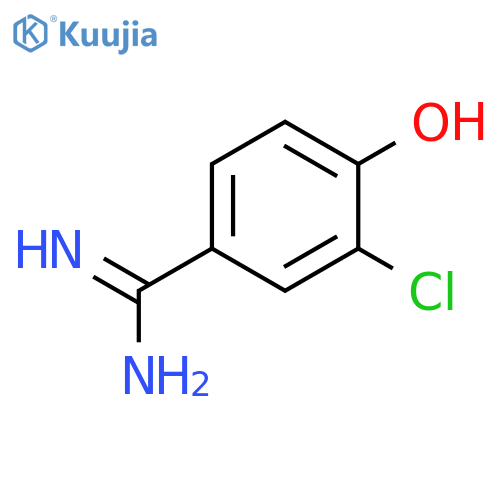 3-chloro-4-hydroxybenzene-1-carboximidamide structure