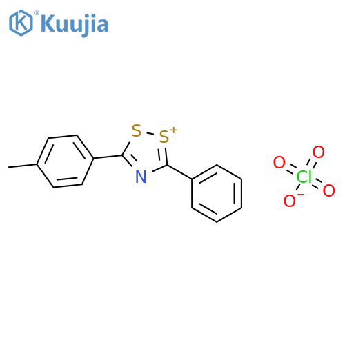 1,2,4-Dithiazol-1-ium, 3-(4-methylphenyl)-5-phenyl-, perchlorate structure