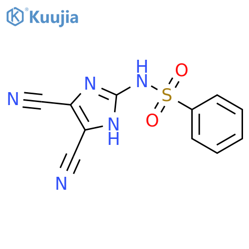 Benzenesulfonamide, N-(4,5-dicyano-1H-imidazol-2-yl)- structure