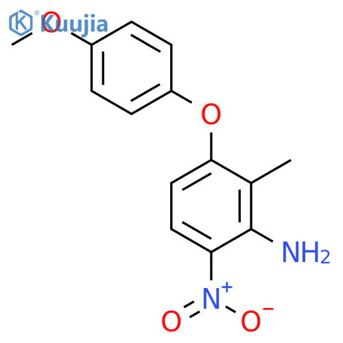 BENZENAMINE, 3-(4-METHOXYPHENOXY)-2-METHYL-6-NITRO- structure