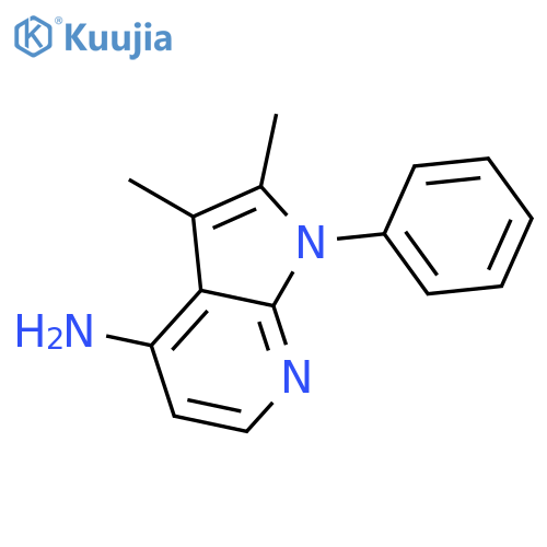 1H-Pyrrolo[2,3-b]pyridin-4-amine, 2,3-dimethyl-1-phenyl- structure
