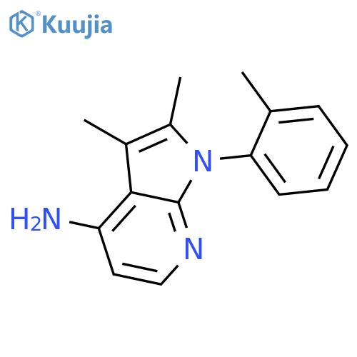 1H-Pyrrolo[2,3-b]pyridin-4-amine, 2,3-dimethyl-1-(2-methylphenyl)- structure
