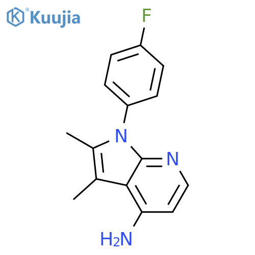 1H-PYRROLO[2,3-B]PYRIDIN-4-AMINE, 1-(4-FLUOROPHENYL)-2,3-DIMETHYL- structure
