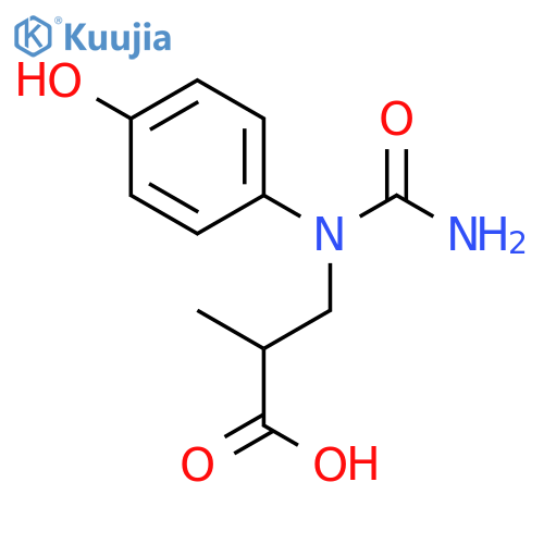 Propanoic acid, 3-[(aminocarbonyl)(4-hydroxyphenyl)amino]-2-methyl- structure