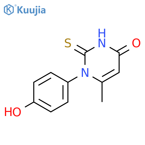 4(1H)-PYRIMIDINONE, 2,3-DIHYDRO-1-(4-HYDROXYPHENYL)-6-METHYL-2-THIOXO- structure