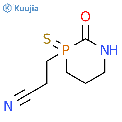 1,3-Azaphosphorine-3(2H)-propanenitrile, tetrahydro-2-oxo-, 3-sulfide structure