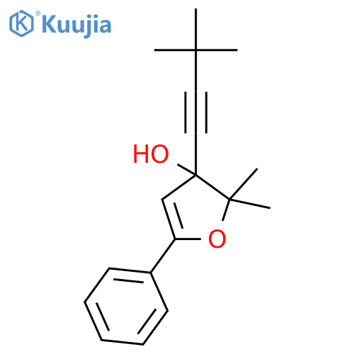 3-Furanol, 3-(3,3-dimethyl-1-butynyl)-2,3-dihydro-2,2-dimethyl-5-phenyl- structure