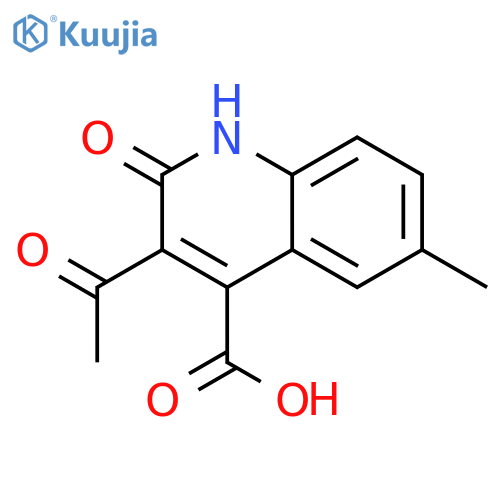 4-Quinolinecarboxylic acid, 3-acetyl-1,2-dihydro-6-methyl-2-oxo- structure