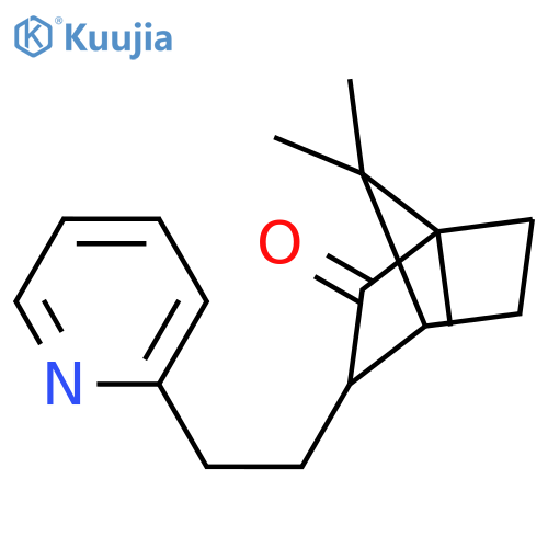 BICYCLO[2.2.1]HEPTAN-2-ONE, 1,7,7-TRIMETHYL-3-[2-(2-PYRIDINYL)ETHYL]- structure