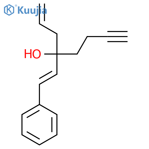 1-Octen-7-yn-4-ol, 4-[(1E)-2-phenylethenyl]- structure