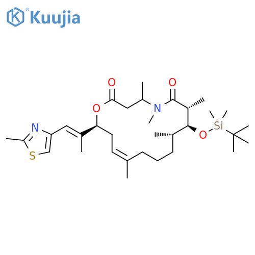 1-Oxa-5-azacyclohexadec-13-ene-2,6-dione,8-[[(1,1-dimethylethyl)dimethylsilyl]oxy]-4,5,7,9,13-pentamethyl-16-[(1E)-1-methyl-2-(2-methyl-4-thiazolyl)ethenyl]-, (7R,8S,9S,13Z,16S)- structure