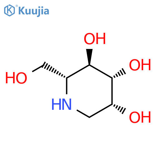 3,4,5-Piperidinetriol,2-(hydroxymethyl)-, (2R,3R,4R,5R)- structure