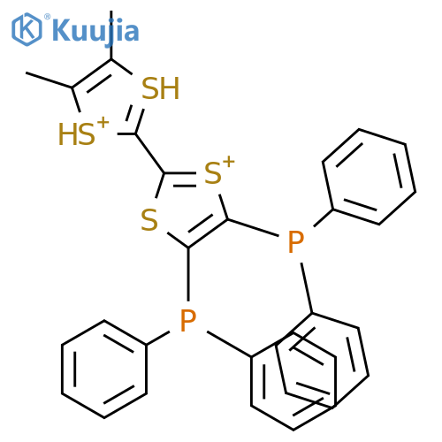 2,2'-BI-1,3-DITHIOL-1-IUM, 4,5-BIS(DIPHENYLPHOSPHINO)-4',5'-DIMETHYL- structure