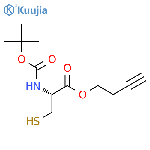 L-CYSTEINE, N-[(1,1-DIMETHYLETHOXY)CARBONYL]-, 3-BUTYNYL ESTER structure