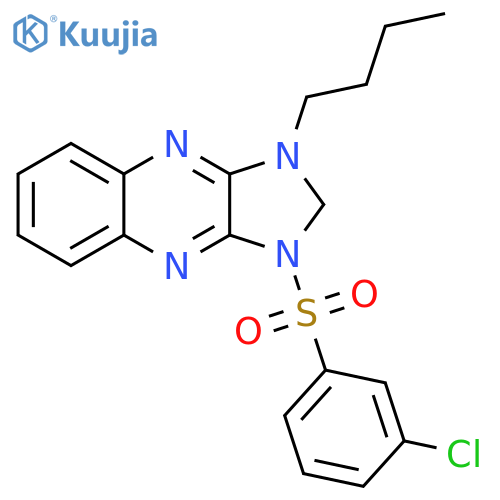 1-butyl-3-(3-chlorobenzenesulfonyl)-1H,2H,3H-imidazo[4,5-b]quinoxaline structure