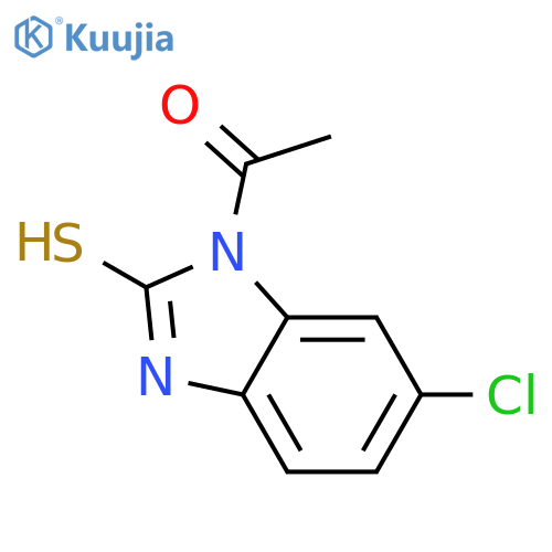 1-(6-chloro-2-mercapto-1H-benzo[d]imidazol-1-yl)ethan-1-one structure