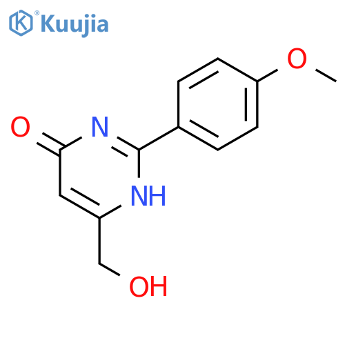 4(1H)-PYRIMIDINONE, 6-(HYDROXYMETHYL)-2-(4-METHOXYPHENYL)- structure