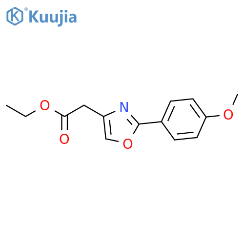 4-Oxazoleacetic acid, 2-(4-methoxyphenyl)-, ethyl ester structure