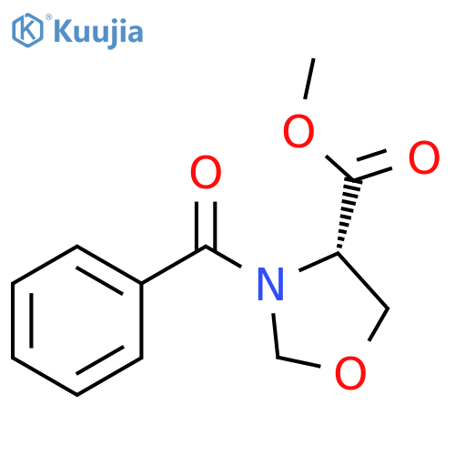 4-Oxazolidinecarboxylic acid, 3-benzoyl-, methyl ester, (4S)- structure