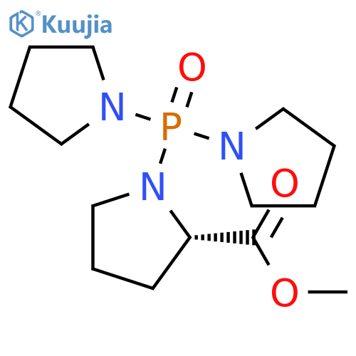 L-Proline, 1-(di-1-pyrrolidinylphosphinyl)-, methyl ester structure