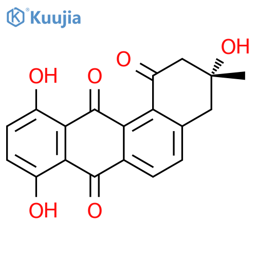 Benz[a]anthracene-1,7,12(2H)-trione,3,4-dihydro-3,8,11-trihydroxy-3-methyl-, (3R)- structure