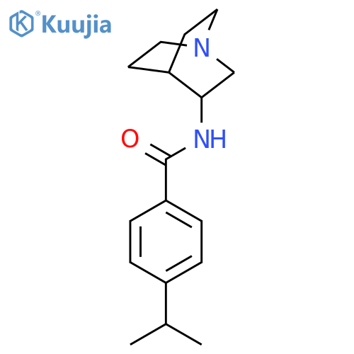 Benzamide, N-(3R)-1-azabicyclo[2.2.2]oct-3-yl-4-(1-methylethyl)- structure
