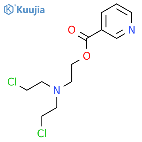 3-PYRIDINECARBOXYLIC ACID, 2-[BIS(2-CHLOROETHYL)AMINO]ETHYL ESTER structure