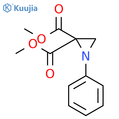 2,2-Aziridinedicarboxylic acid, 1-phenyl-, dimethyl ester structure
