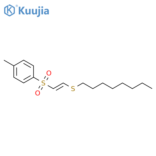 Benzene, 1-methyl-4-[[(1E)-2-(octylthio)ethenyl]sulfonyl]- structure