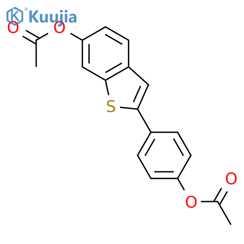 4-(6-Acetoxybenzobthiophen-2-yl)phenyl acetate structure