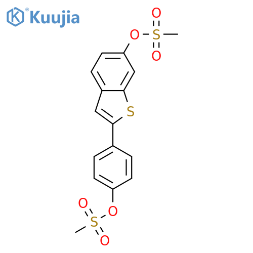 2-(4-Hydroxyphenyl)benzobthiophen-6-ol Bimesylate structure