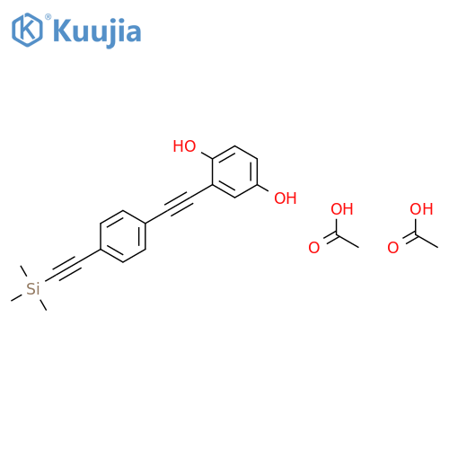 1,4-Benzenediol, 2-[[4-[(trimethylsilyl)ethynyl]phenyl]ethynyl]-, diacetate structure