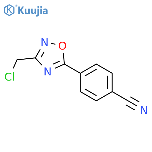 Benzonitrile, 4-[3-(chloromethyl)-1,2,4-oxadiazol-5-yl]- structure