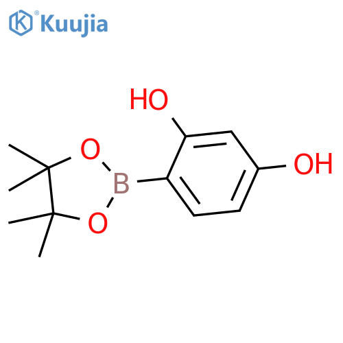 1,3-BENZENEDIOL, 4-(4,4,5,5-TETRAMETHYL-1,3,2-DIOXABOROLAN-2-YL)- structure