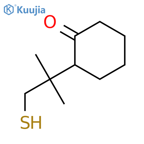 Cyclohexanone, 2-(2-mercapto-1,1-dimethylethyl)- structure