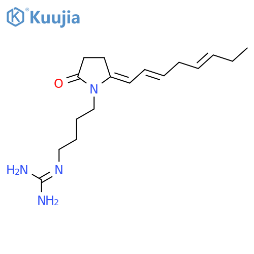 N-[4-[(E)-2-[(2E,5Z)-2,5-Octadienylidene]-5-oxopyrrolidin-1-yl]butyl]guanidine structure